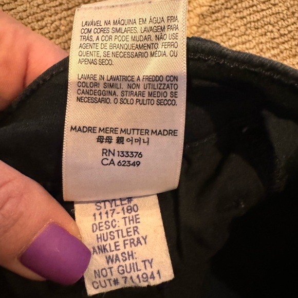 MOTHER Hustler Ankle Fray Not Guilty Jeans | Size 32 - Picture 9 of 13